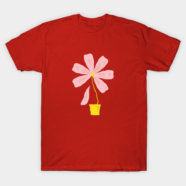 Lonely Flower (pink) T-Shirt by lents